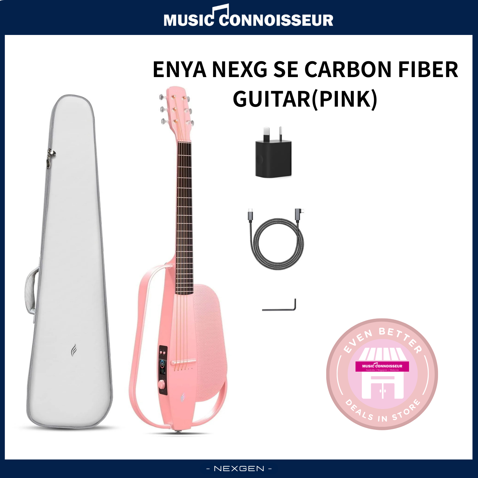 ENYA NEXG SE Carbon Fiber Guitar (Pink) – Music Connoisseur Singapore
