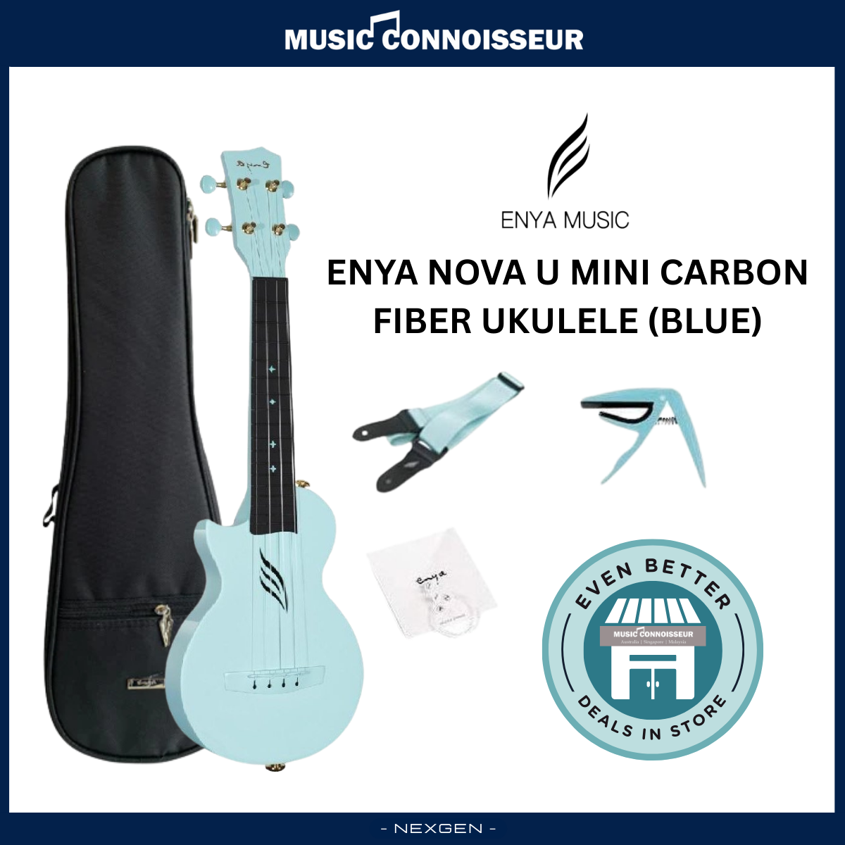 ENYA NOVA U MINI Carbon Ukulele (Blue)