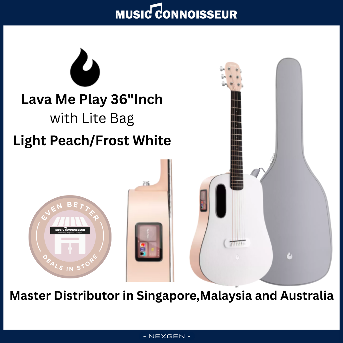 LAVA ME Play with Lite Bag (Light Peach/Frost White)