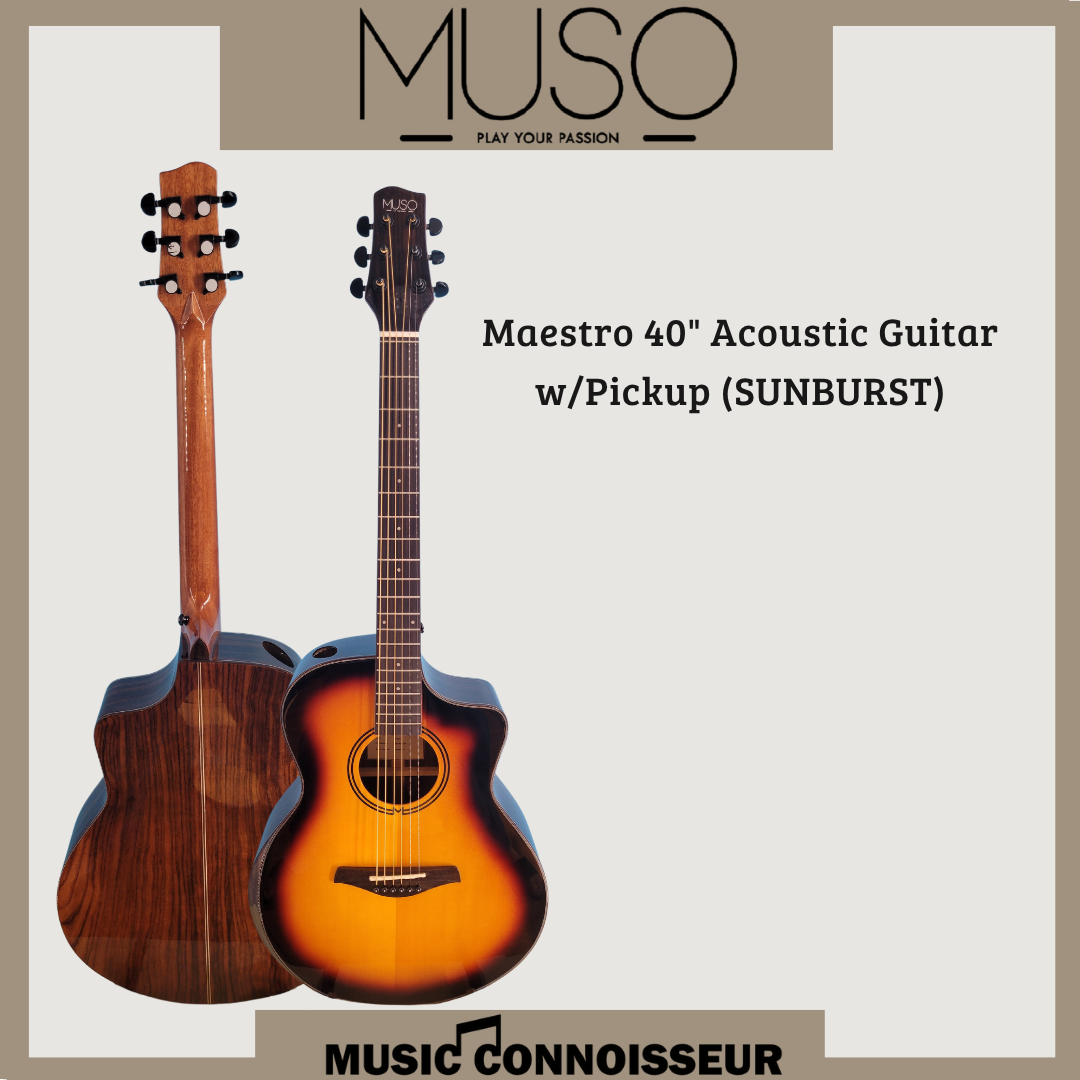 MUSO Maestro 40" Acoustic Guitar w/ Pickup (Sunburst)