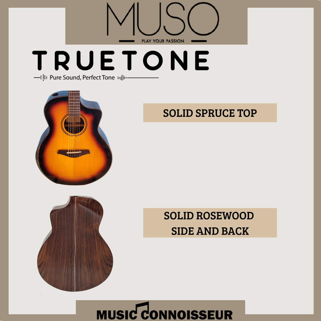 MUSO Maestro 40" Acoustic Guitar w/ Pickup (Sunburst)