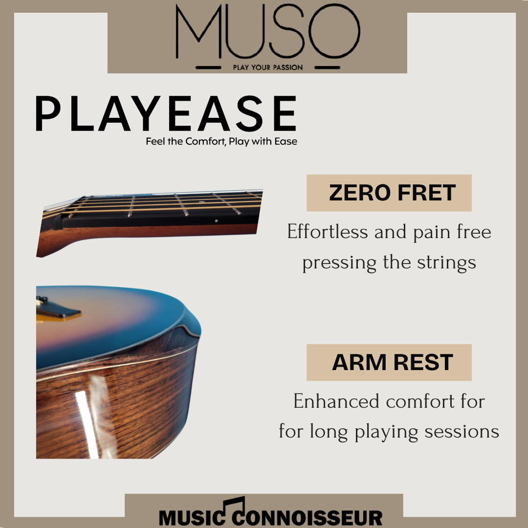 MUSO Maestro 40" Acoustic Guitar w/ Pickup (Sunburst)