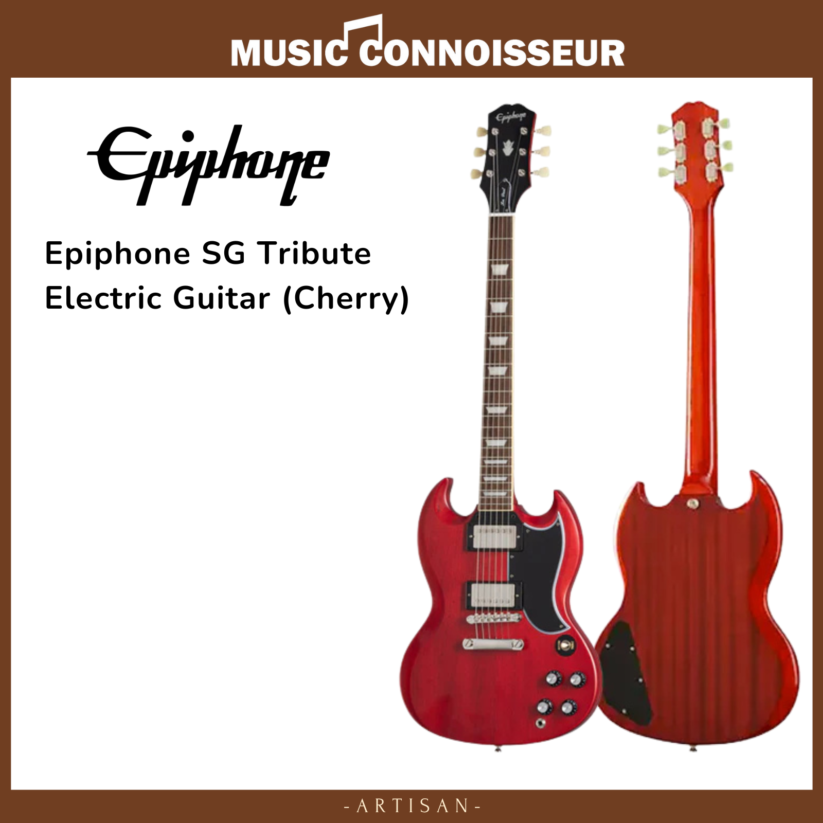 Epiphone SG Tribute Electric Guitar (Cherry) – Music Connoisseur