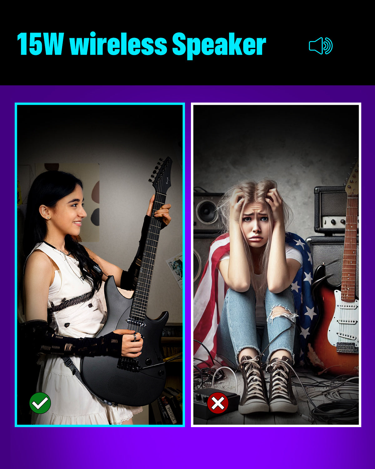 ENYA Inspire Smart Electric Guitar (Black)