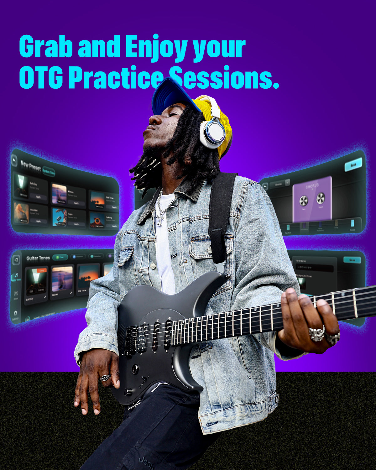 ENYA Inspire Smart Electric Guitar (Black)