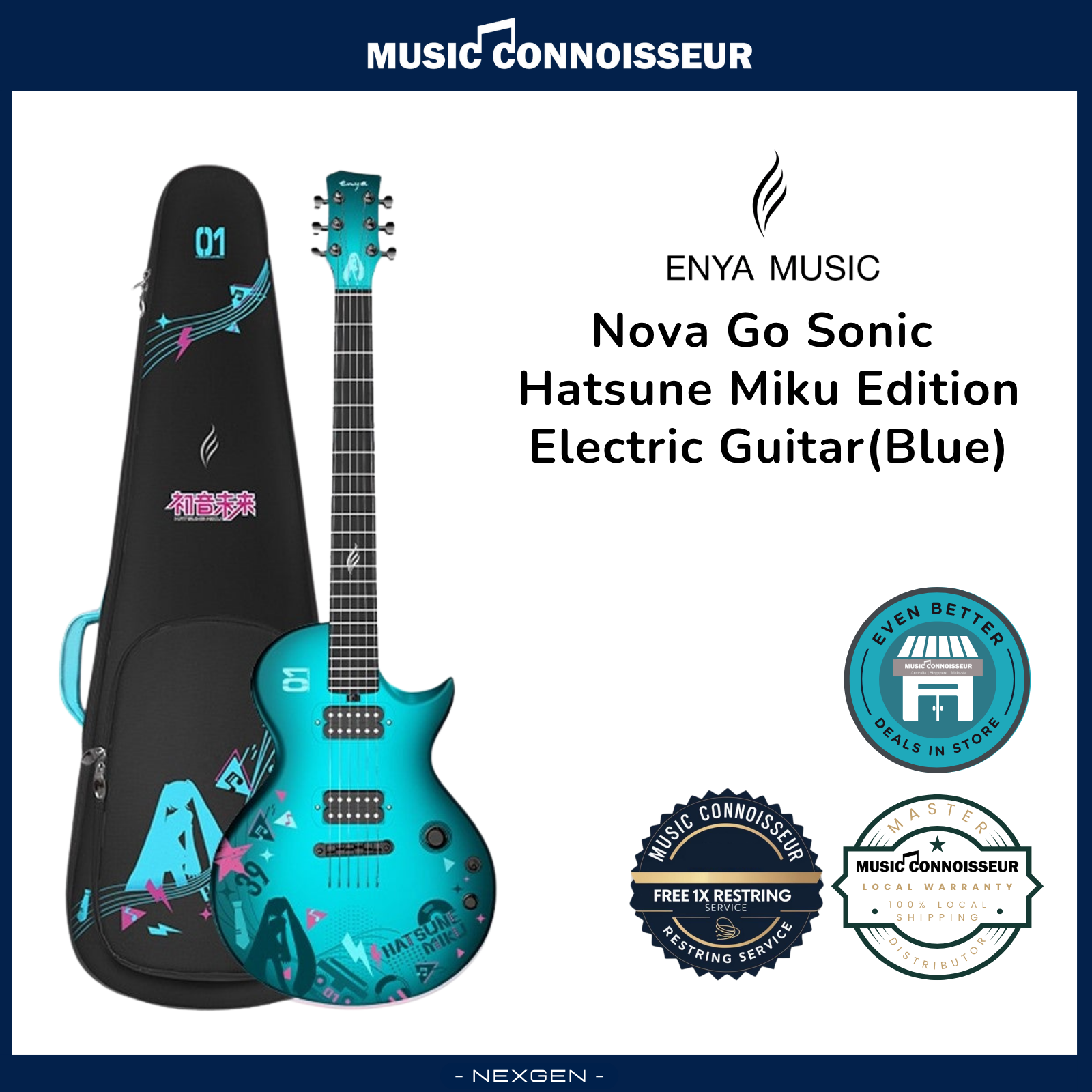 ENYA NOVA GO Sonic Hatsune Miku Edition Electric Guitar (Blue