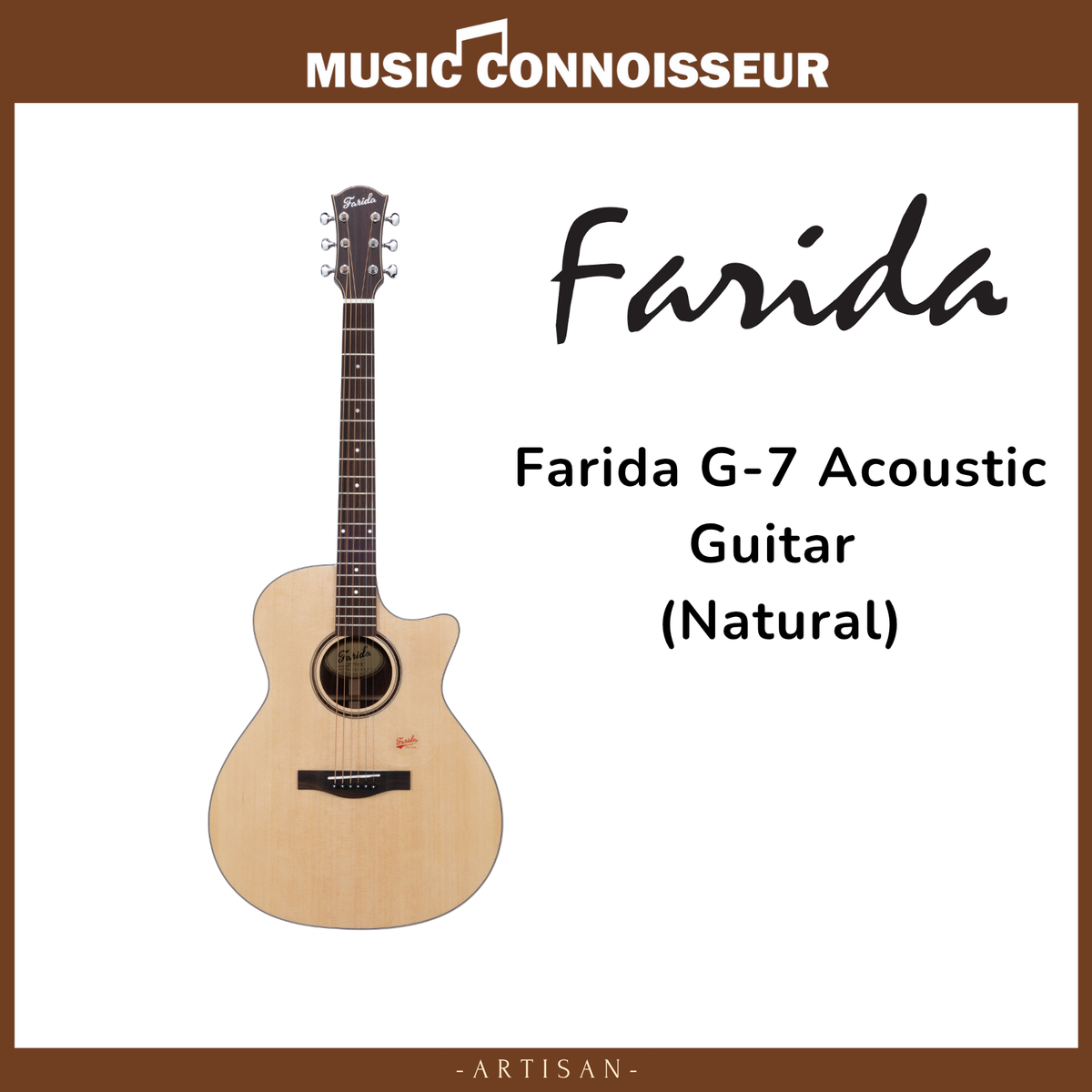 Farida G-7 Acoustic Guitar (Natural)
