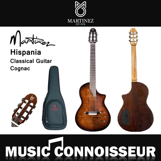 Martinez Hispania Classical Guitar Cognac