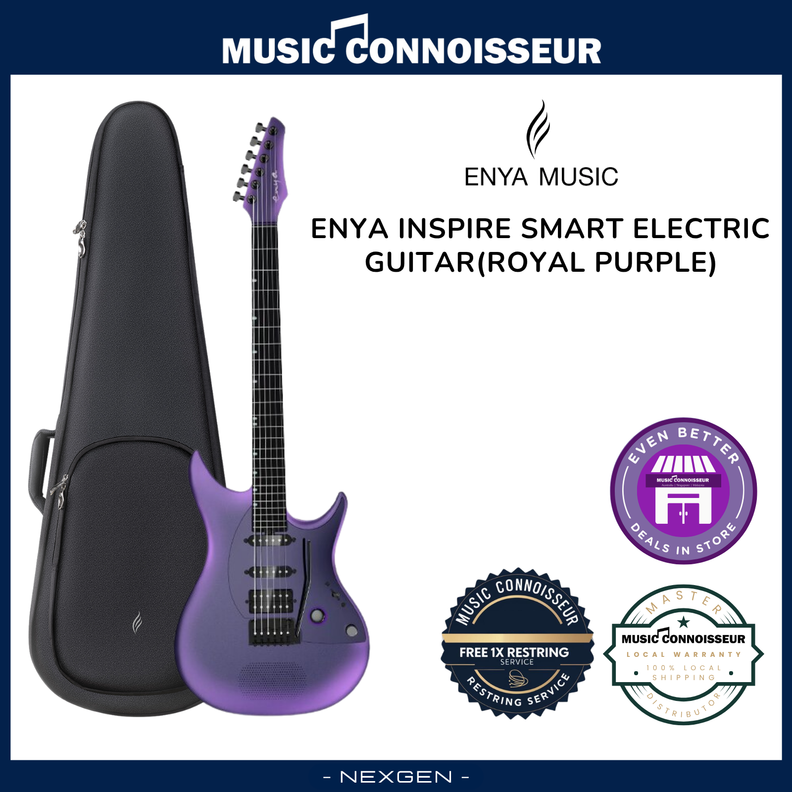 ENYA Inspire Smart Electric Guitar (Royal Purple) – Music