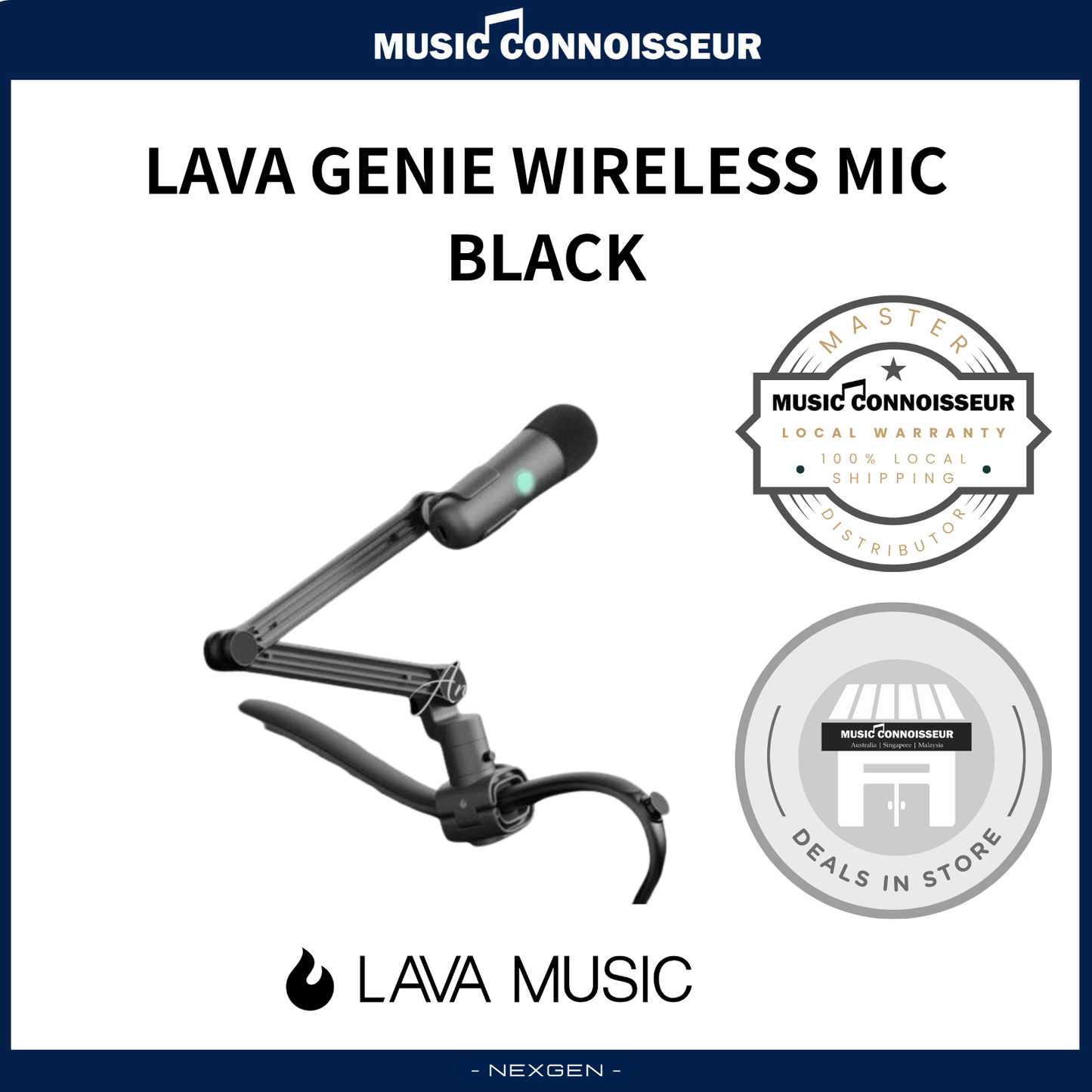 LAVA GENIE Wireless Microphone (Black)