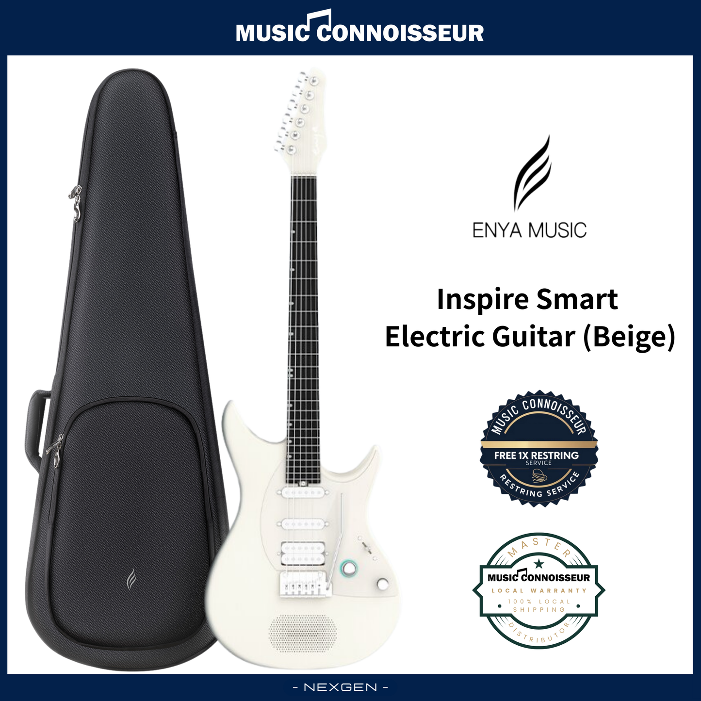 ENYA Inspire Smart Electric Guitar (Beige)