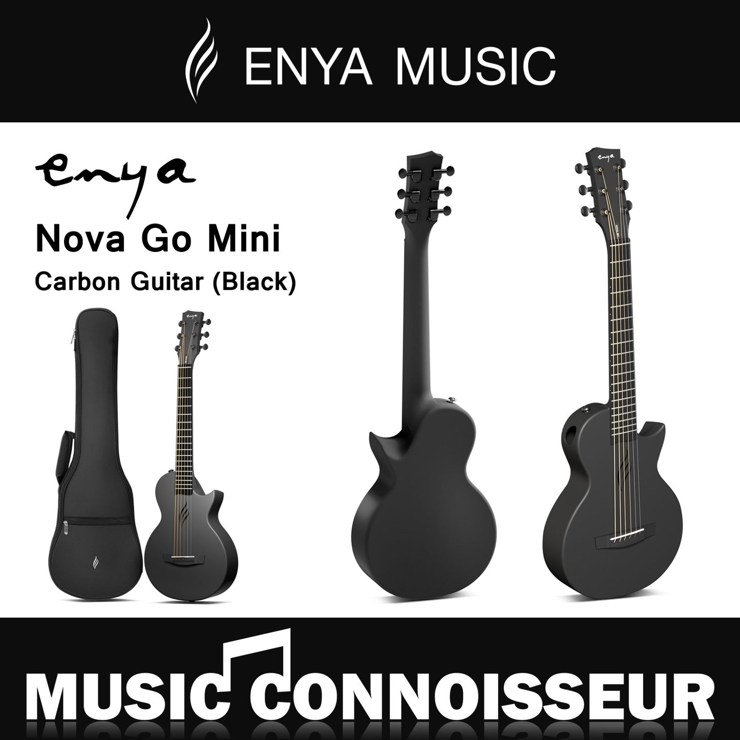 ENYA NOVA GO MINI Carbon Guitar Black