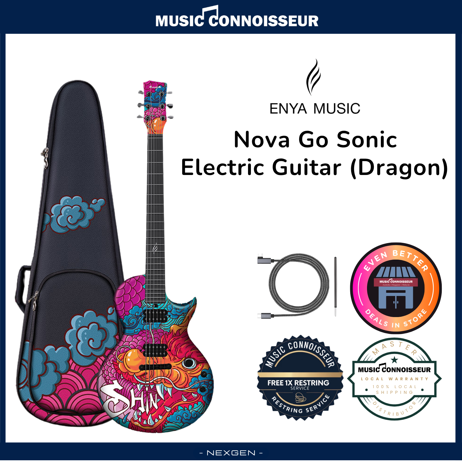 ENYA NOVA GO Sonic Electric Guitar (Dragon) – Music Connoisseur