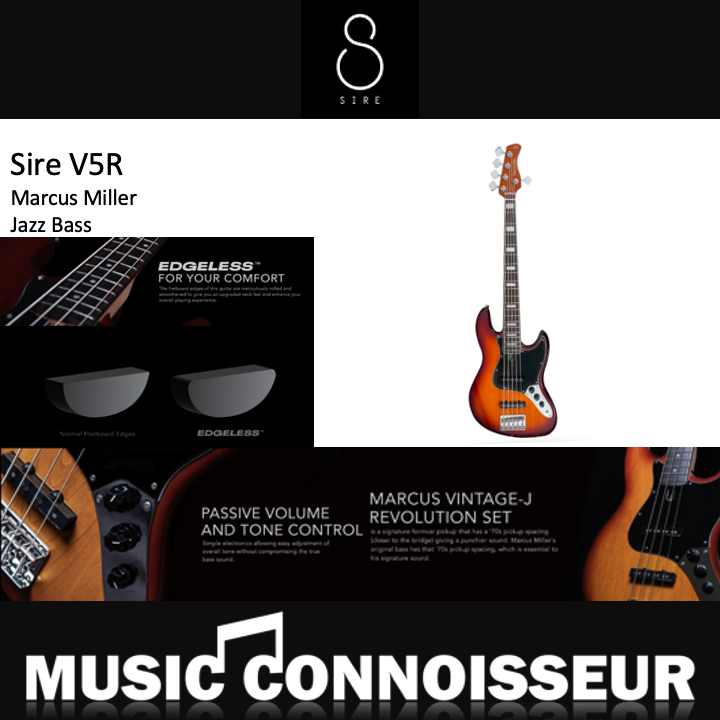 Sire Marcus Miller V5R Alder 5 Strings Bass (Tobacco Sunburst)