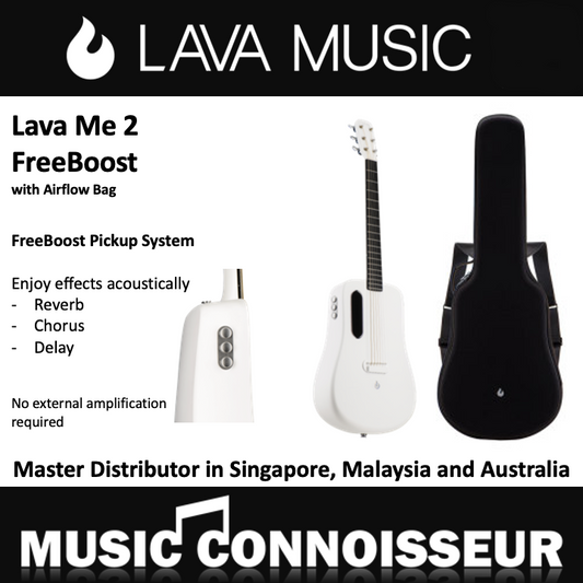 Lava Me 2 Carbon Composite Guitar with Freeboost System (White)