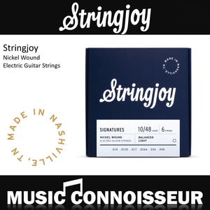 Cordes De Guitare électrique Stringjoy Signature 10-46 - Nickel - Pour échelle 34" - Stabilité, Tonalité Riche, Jouabilité Douce