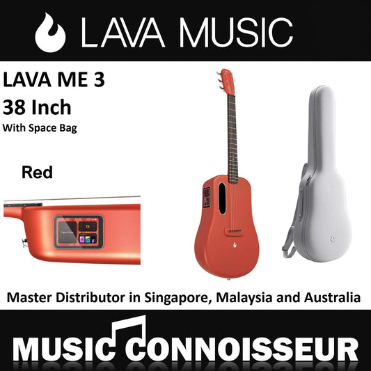 Lava Me 3 38" Smart Carbon Composite Guitar (Red)