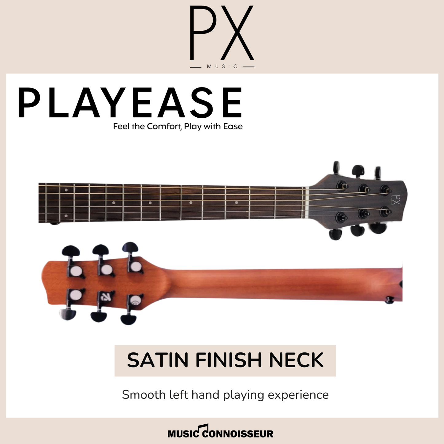PX Allegro 40" Acoustic Guitar w/ Pickup (Natural)