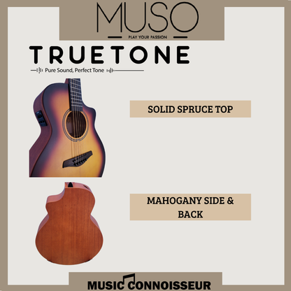 MUSO Virtuoso 40" Acoustic Guitar w/ Pickup (Sunburst)
