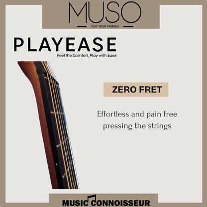MUSO Virtuoso 40" Acoustic Guitar w/ Pickup (Sunburst)
