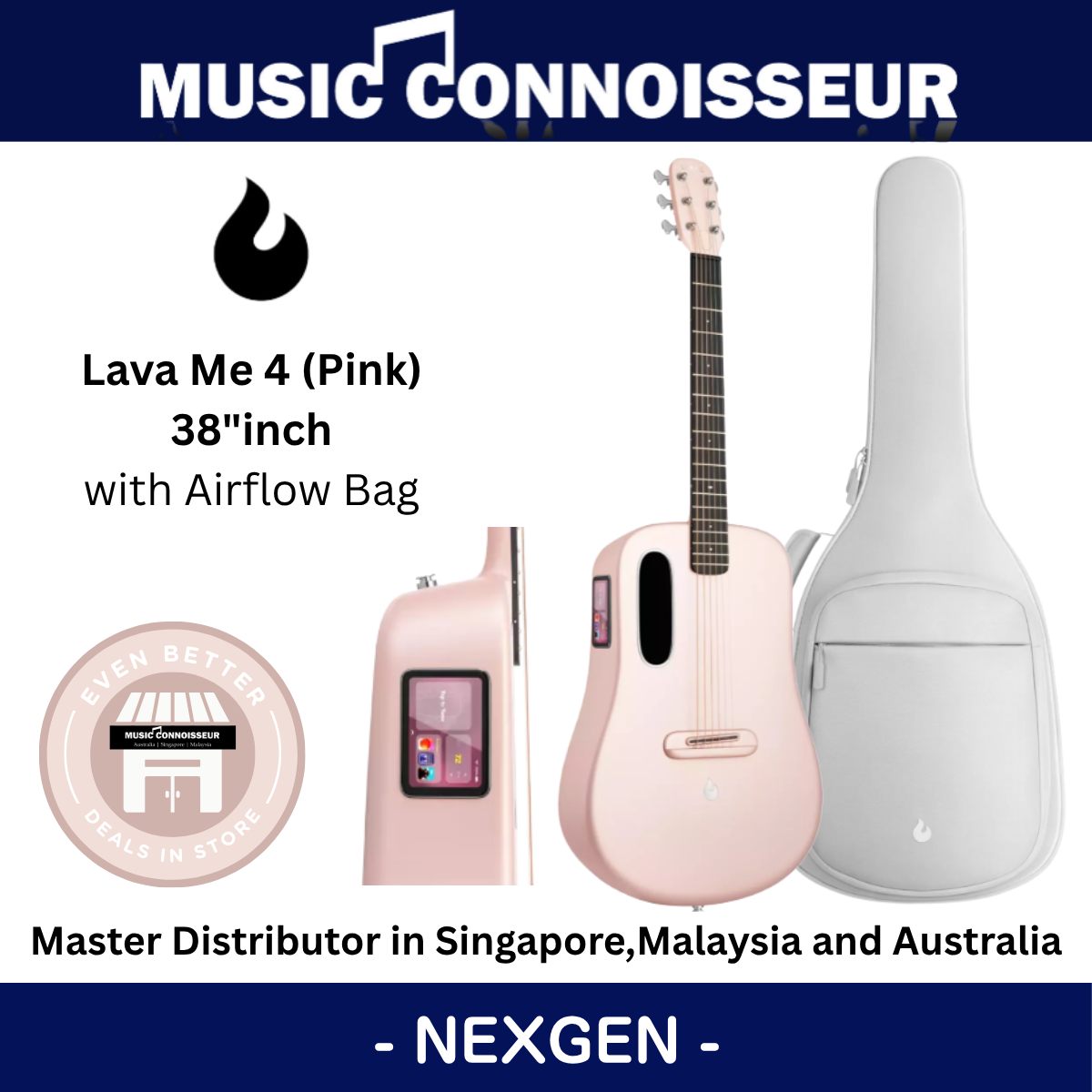 LAVA ME 4 Carbon 38" with Airflow Bag (Pink)