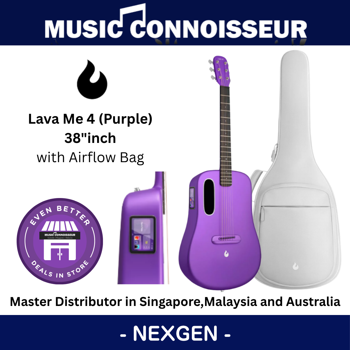 LAVA ME 4 Carbon 38" with Airflow Bag (Purple)