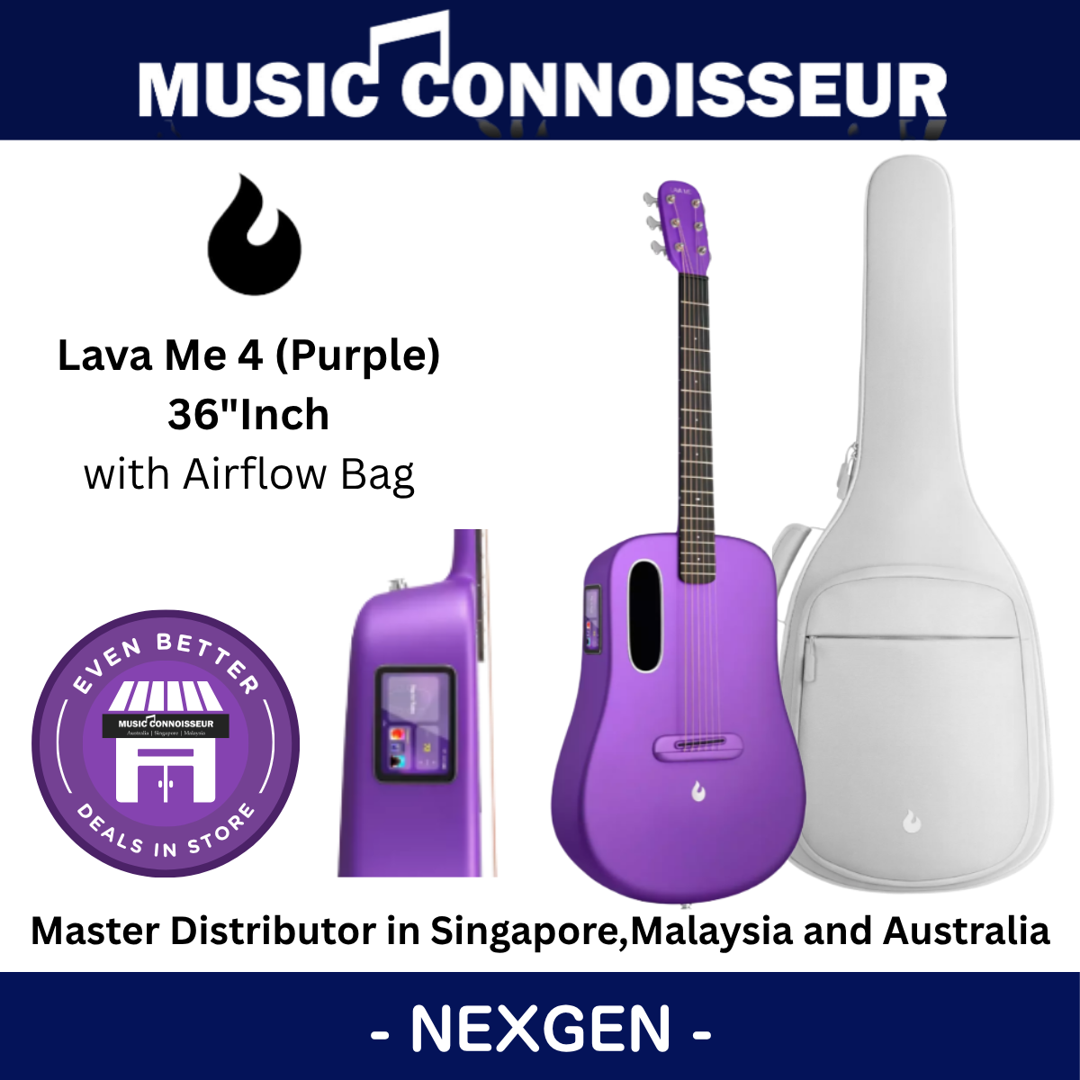 LAVA ME 4 Carbon 36" with Airflow Bag (Purple)