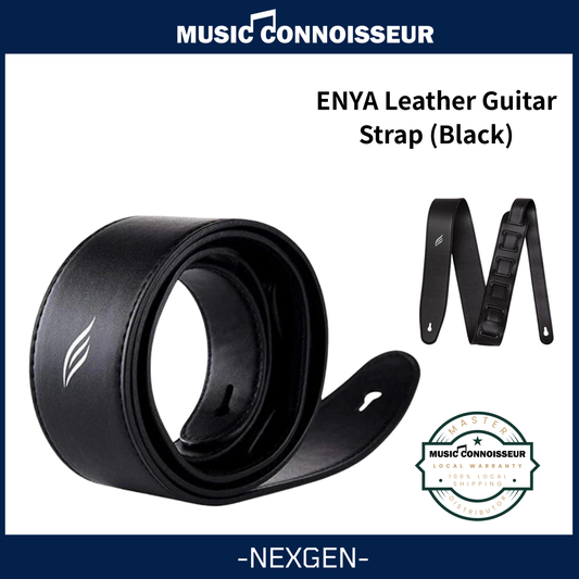 ENYA Leather Guitar Strap (Black)