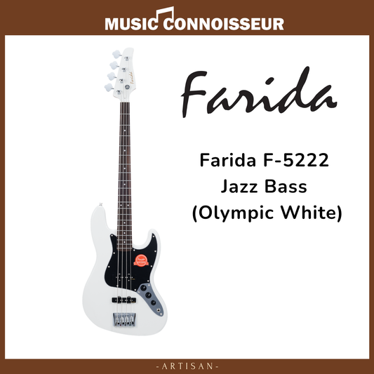 Farida F-5222 Jazz Bass (Olympic White)