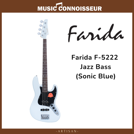 Farida F-5222 Jazz Bass (Sonic Blue)