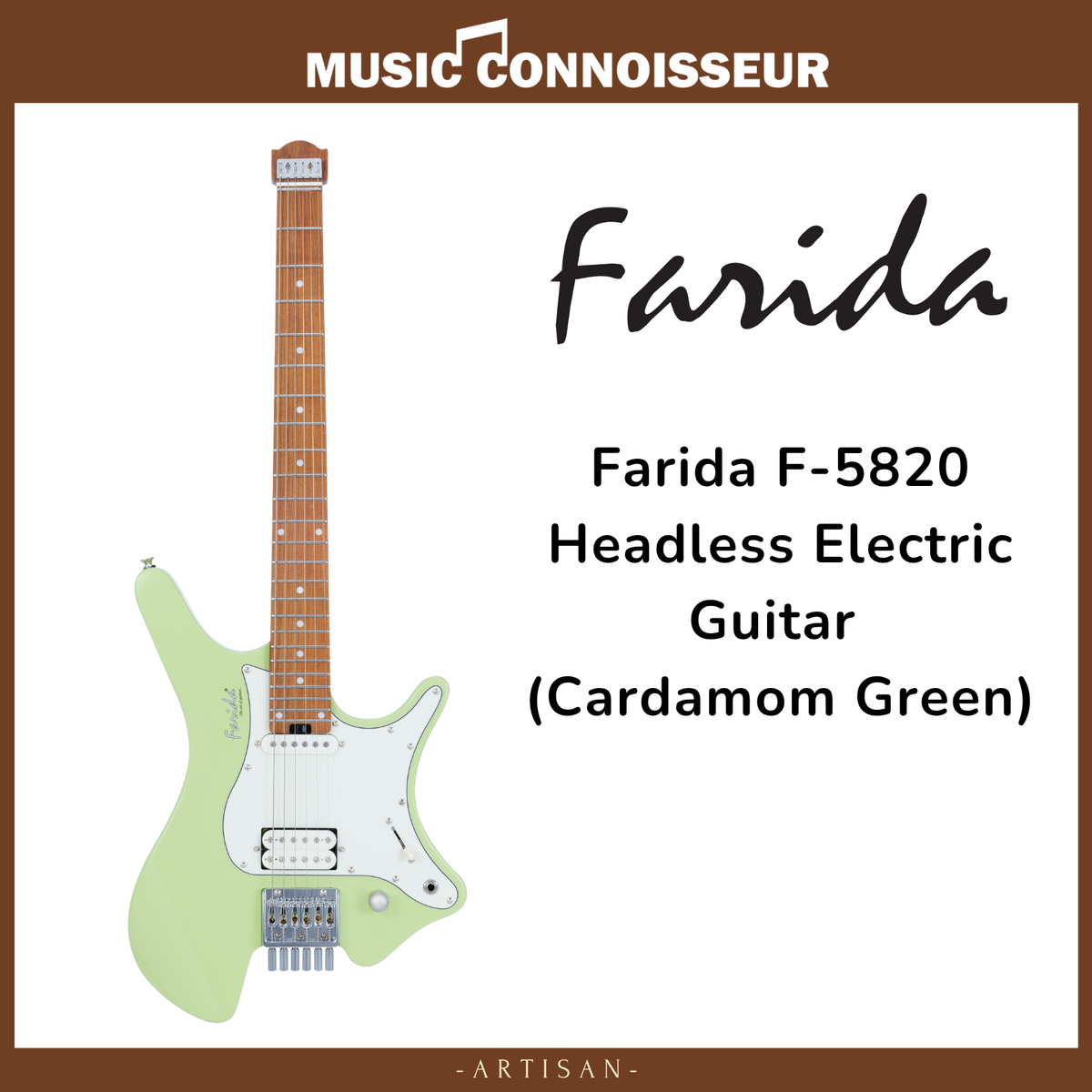 Farida F-5820 Headless Electric Guitar (Cardamom Green)