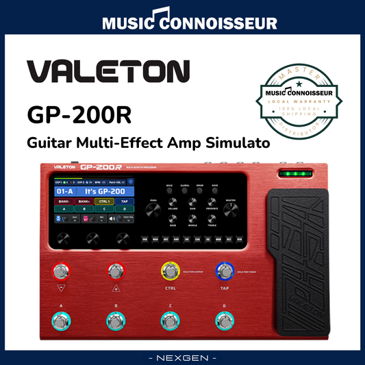 Valeton GP-200R Guitar Multi-Effect Amp Simulator (Red)