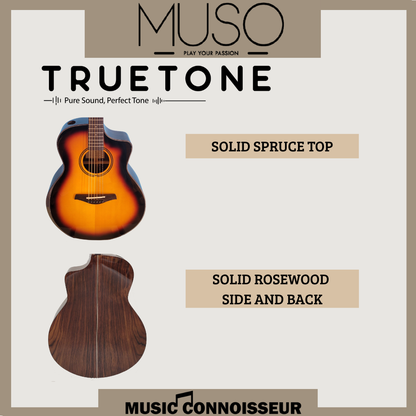 MUSO Maestro 40" Acoustic Guitar w/ Pickup (Sunburst)