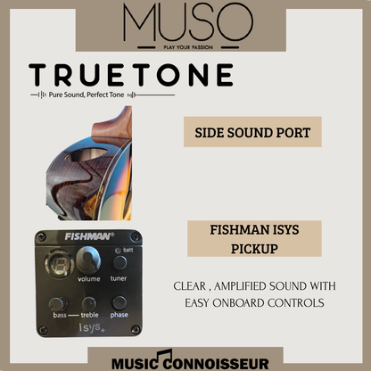MUSO Maestro 40" Acoustic Guitar w/ Pickup (Sunburst)