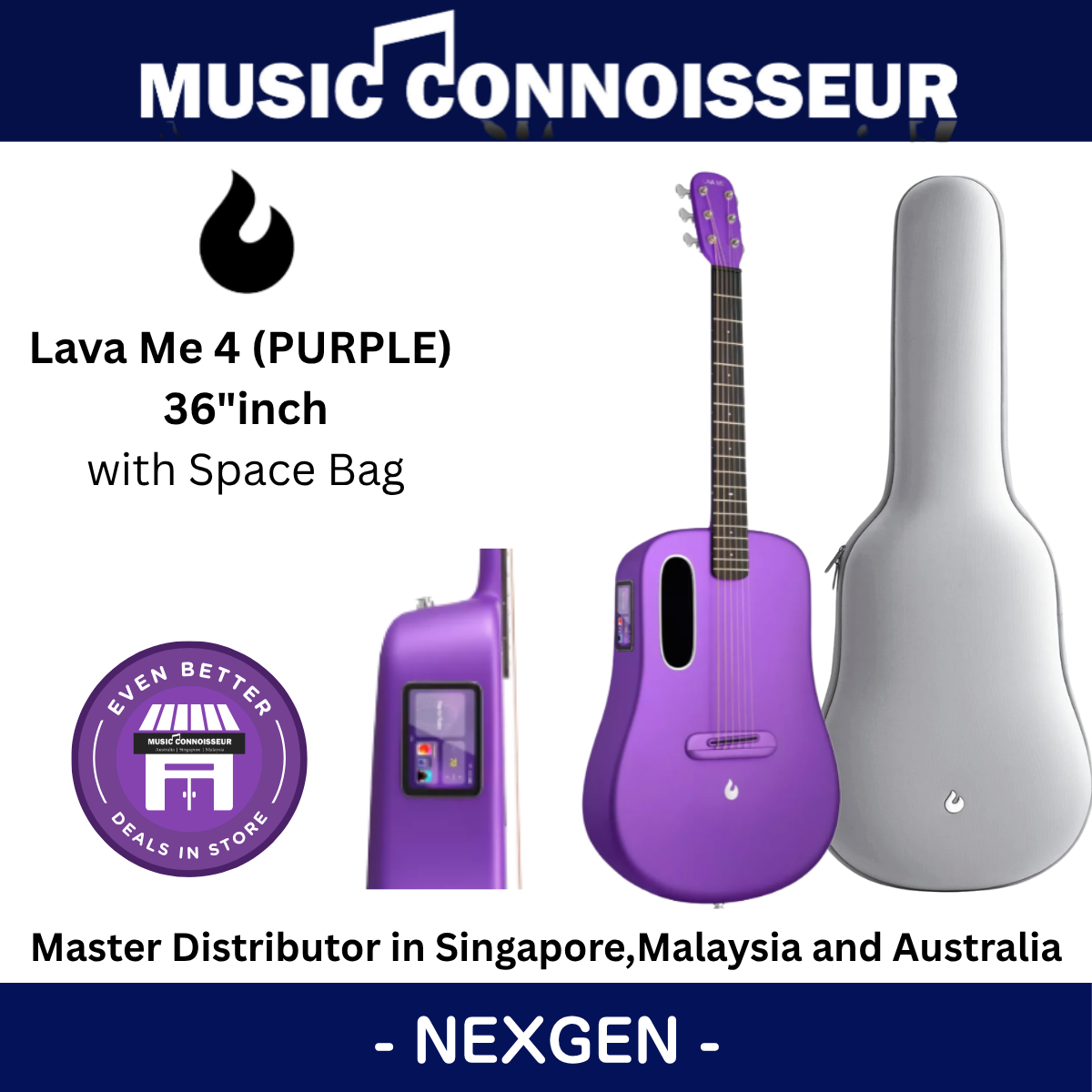 LAVA ME 4 Carbon 36" with Space Bag (Purple)