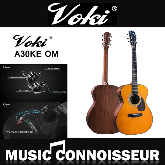 Voki A30KE Artisan Series (OM) Acoustic Guitar