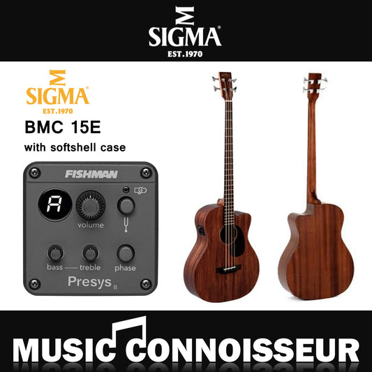 Sigma BMC-15E Acoustic Bass Guitar W/CASE