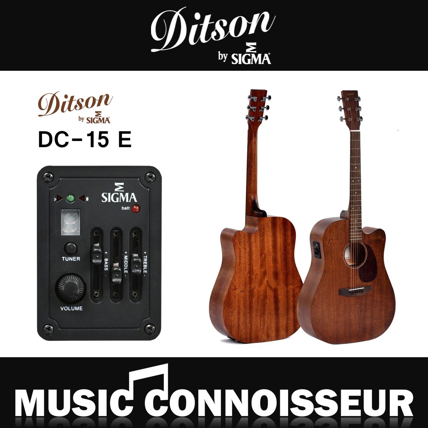 Ditson DC-15E Acoustic Guitar