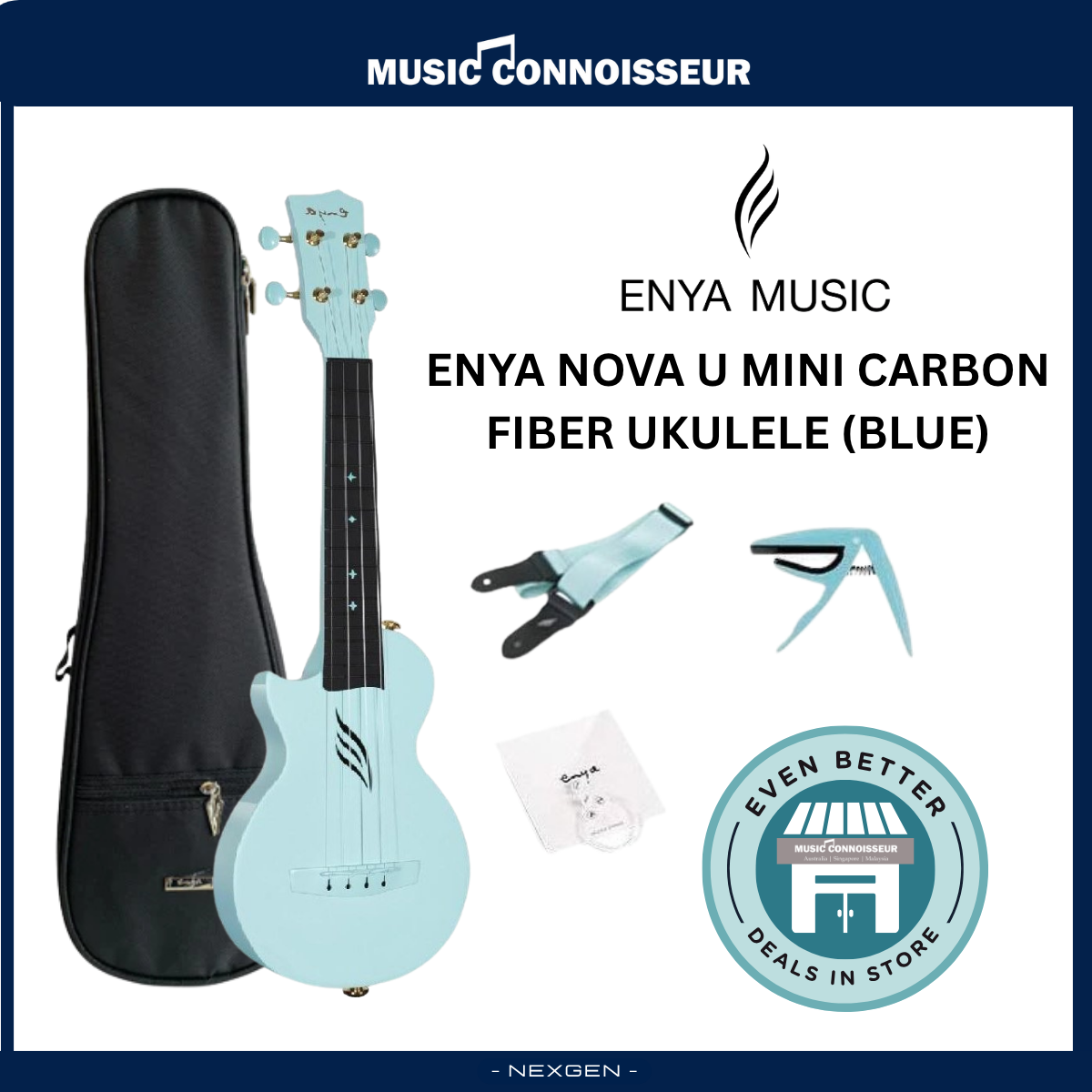 ENYA NOVA U MINI Carbon Ukulele (Blue)