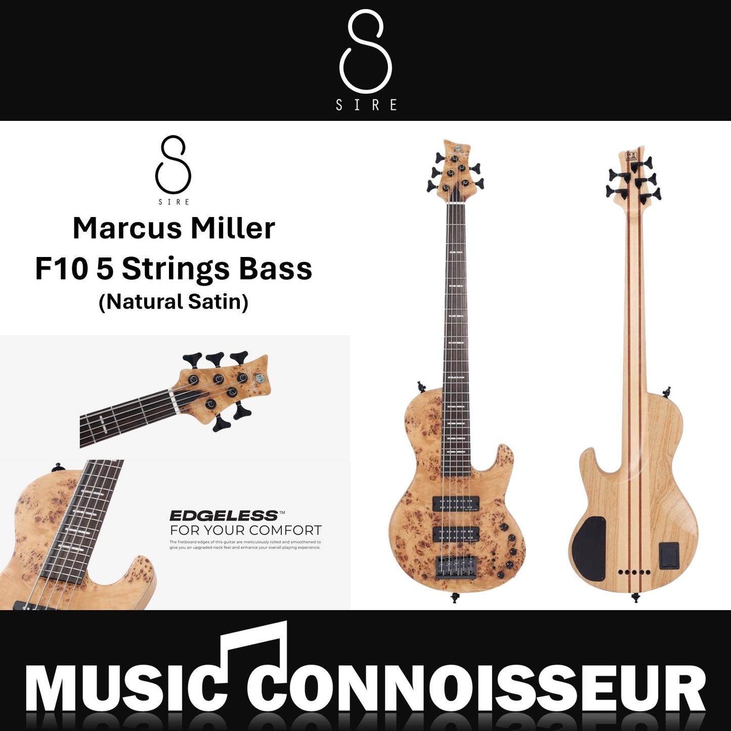Sire Marcus Miller F10 5 Strings Bass (Natural Satin)