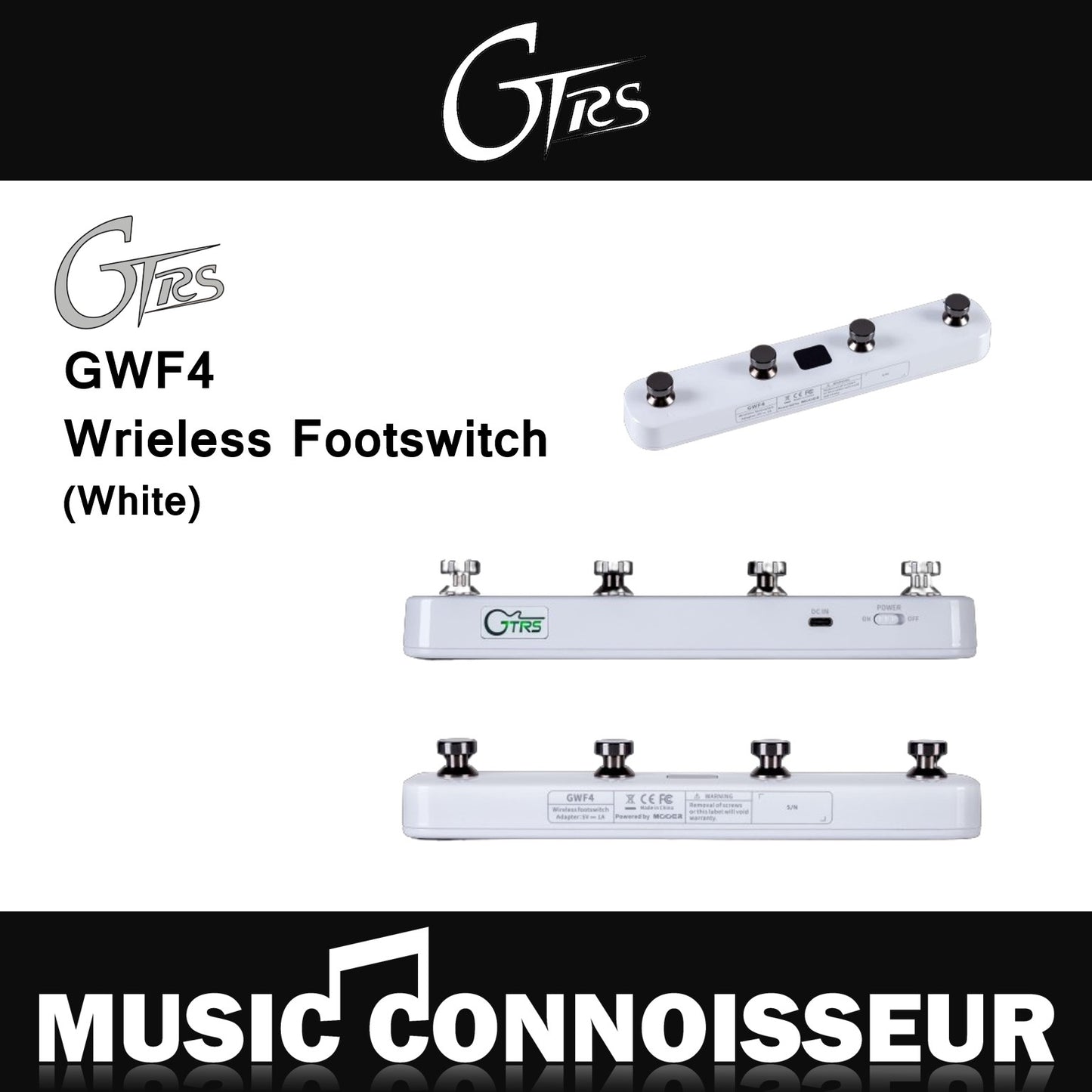 GTRS GWF4 Wireless Footswitch (White)