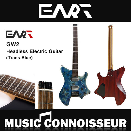 EART GW2 Headless Electric Guitar (Trans Blue)