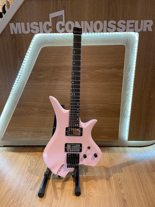 T Guitar Volt Headless Travel Electric Guitar (Pink)