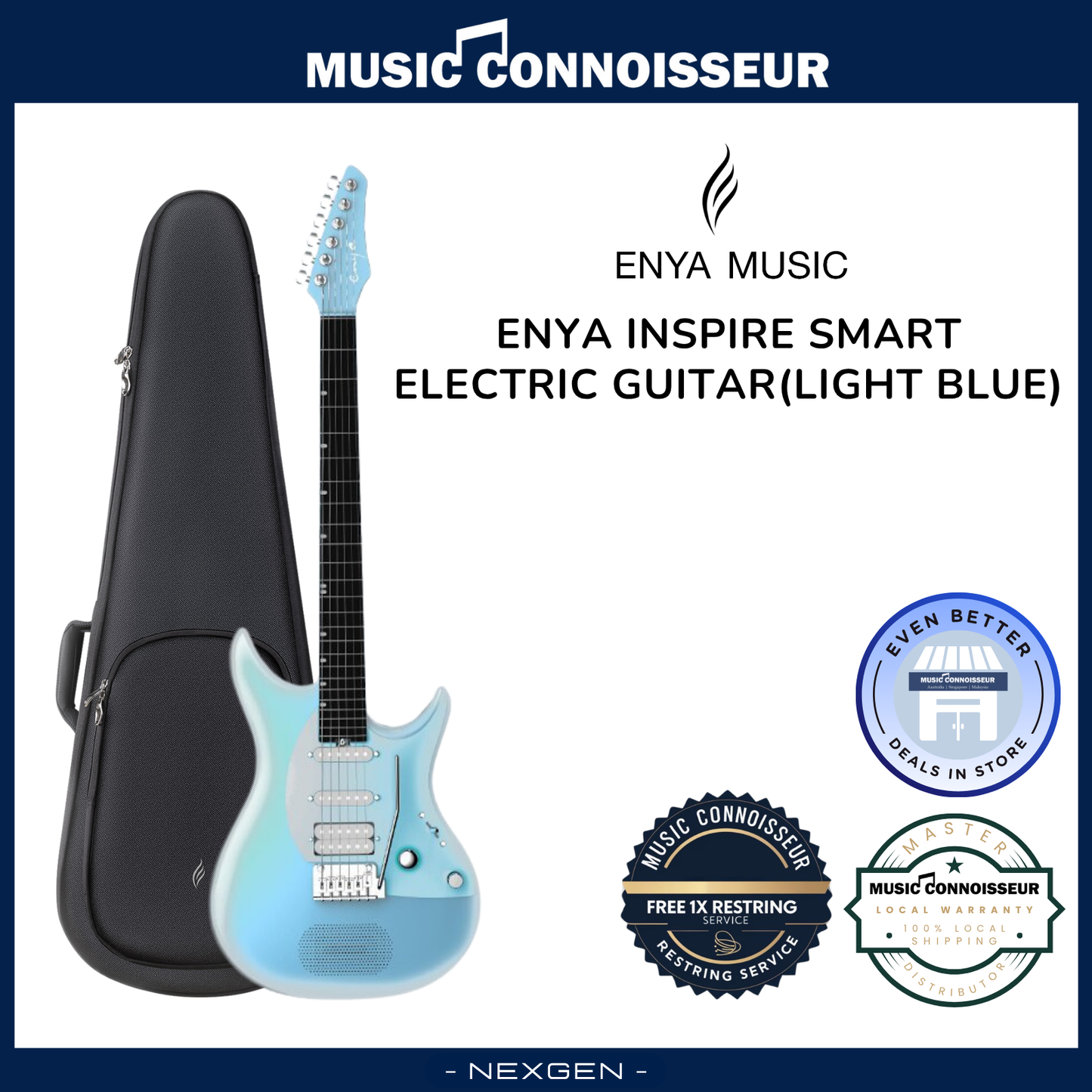 ENYA Inspire Smart Electric Guitar (Light Blue)