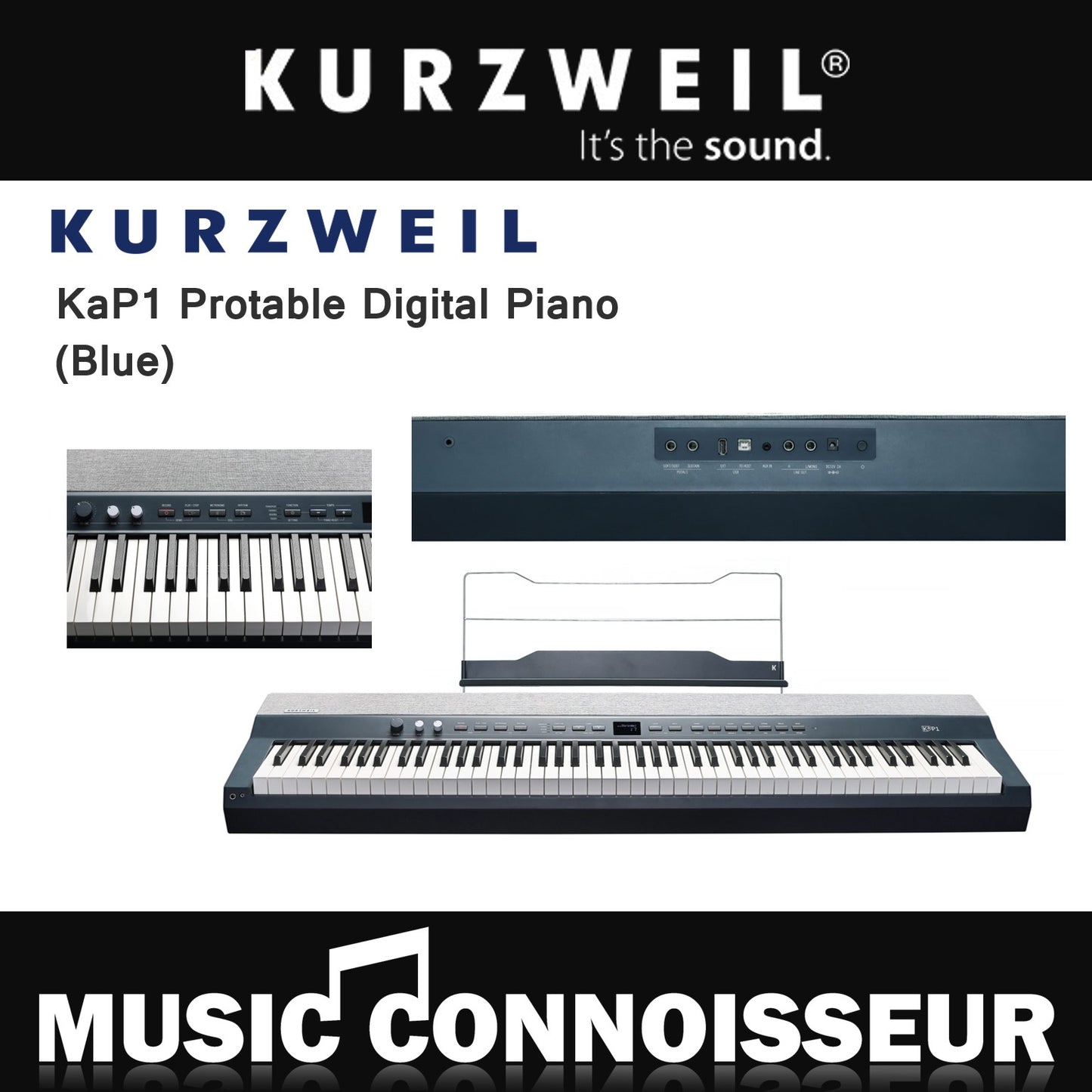 Kurzweil KaP1 Portable Digital Piano (Blue)