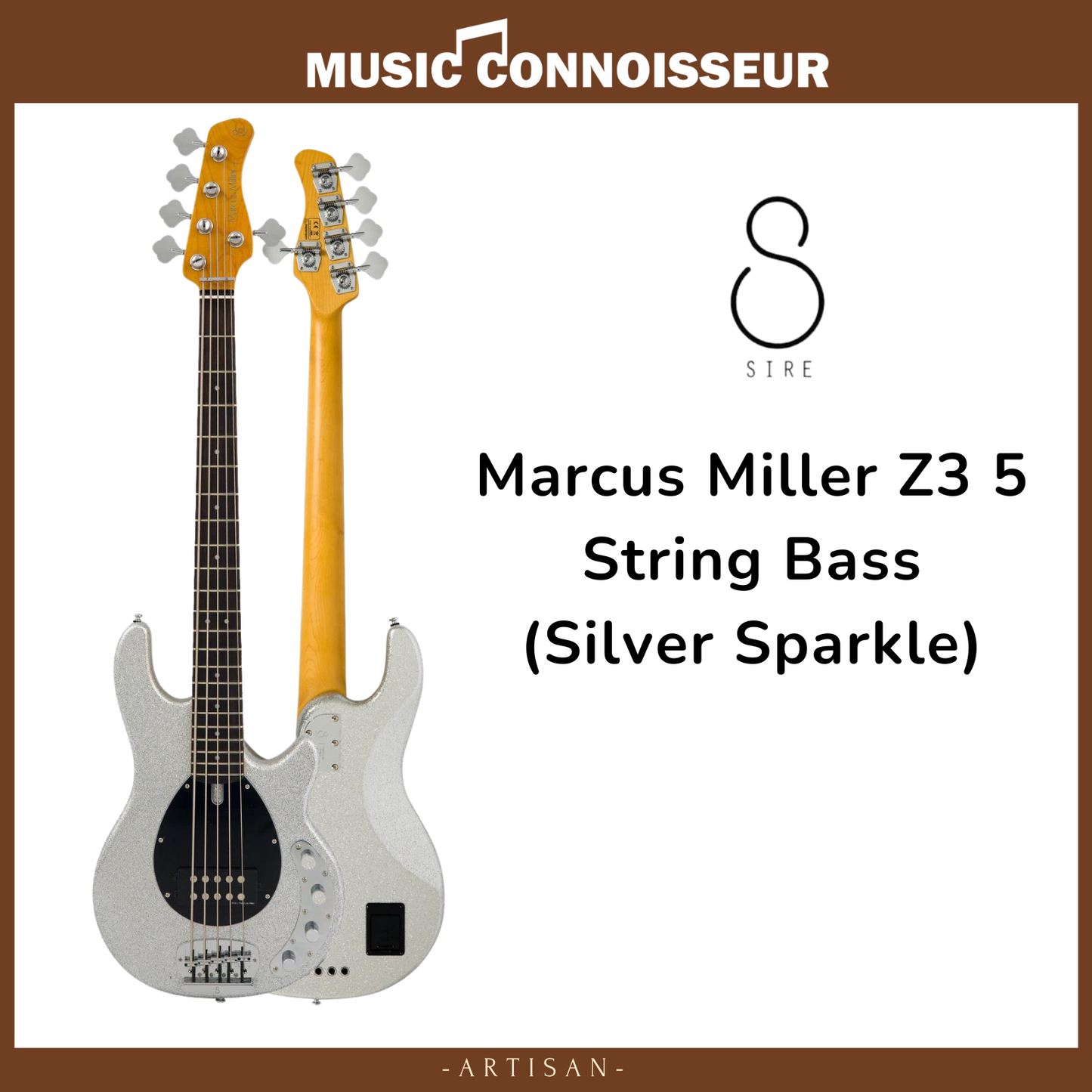 Sire Marcus Miller Z3 5 Strings Bass (Silver Sparkle)