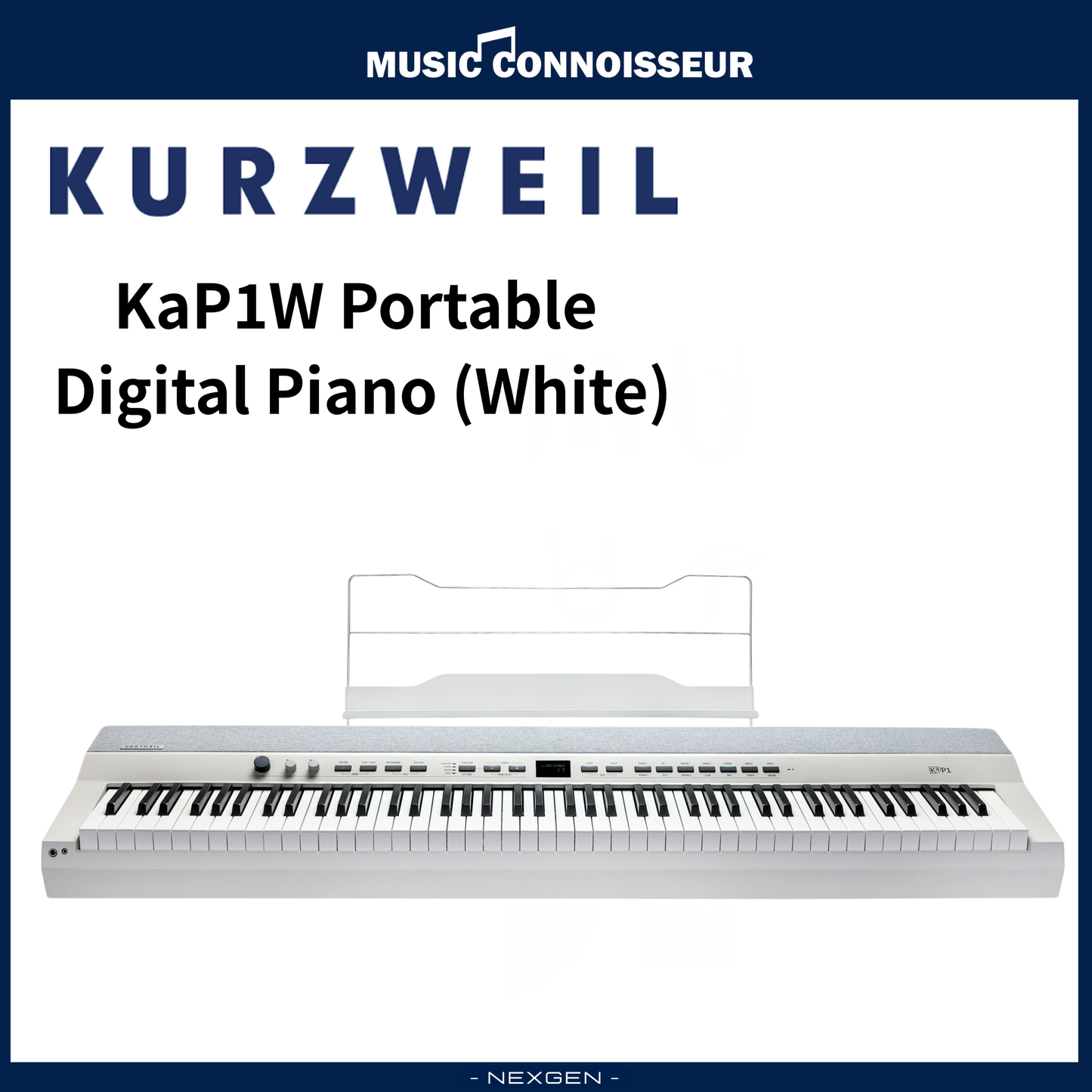 Kurzweil KaP1W Portable Digital Piano (White)
