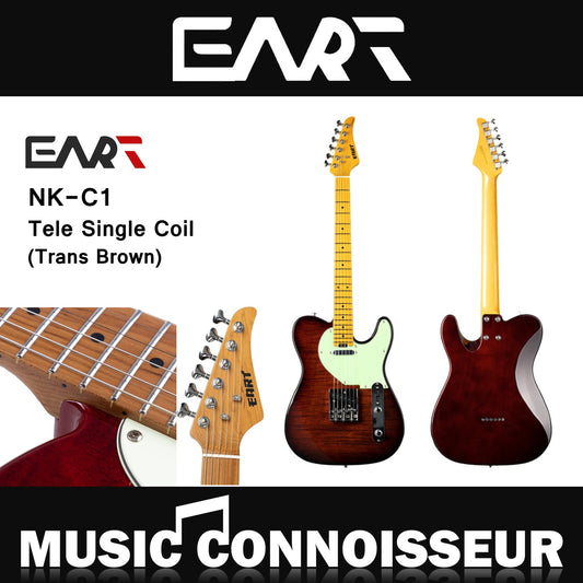 EART NK-C1 Tele Single Coil Electric Guitar (Trans Brown)