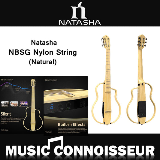 Natasha NBSG Nylon String Silent Smart Guitar (NT)