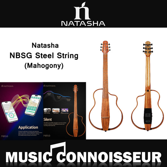 Natasha NBSG Steel String Silent Smart Guitar (Mahogany)